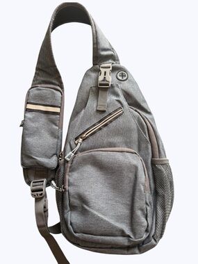 Grey Sling Bag - Crossbody Backpack